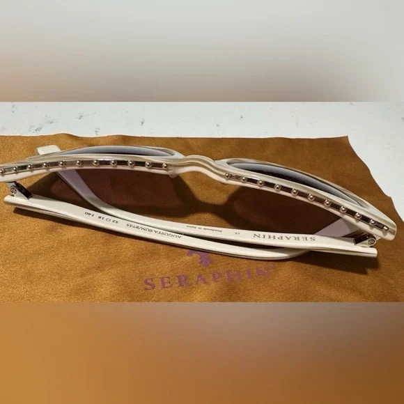 Vintage Seraphine White Cat-eyeSunglasses Never Worn. Original price $285